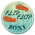 Signmission Flip Flop Zone Circle Vinyl Laminated Decal D-48-CIR-Flip Flop Zone